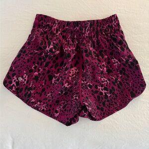 Lululemon Athletica Magenta Leopard Print Shorts